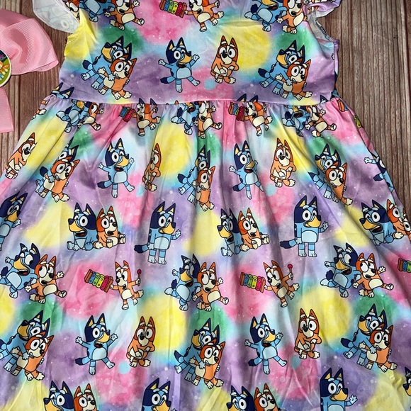 Bluey Dress and Bow - Picture 2 of 2